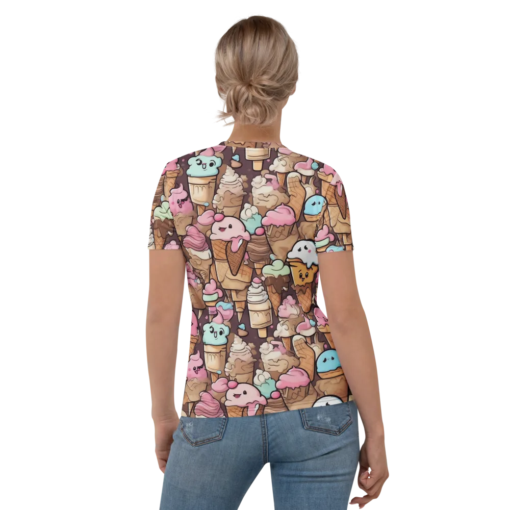 Sugar Swirl Parade on Women's Crew Neck T-Shirt — Back