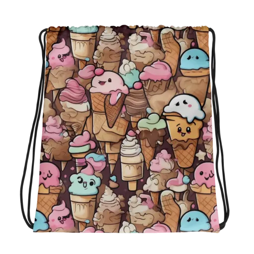 Sugar Swirl Parade on a Drawstring Bag