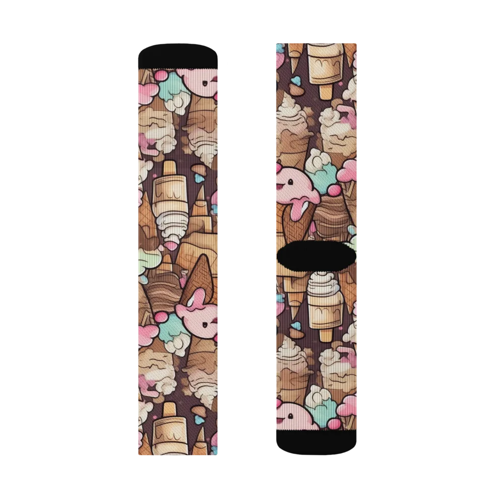 Sugar Swirl Parade on Socks — Right Sock