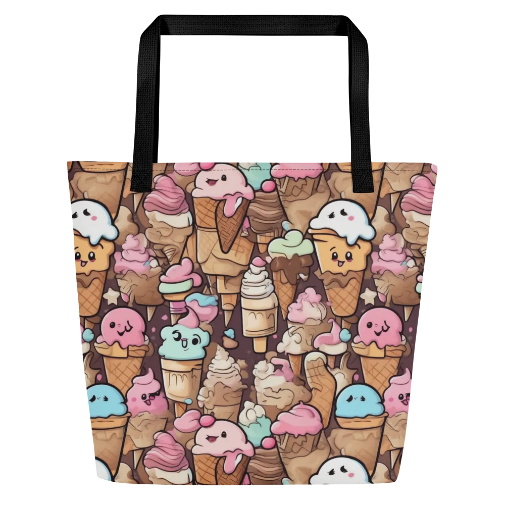 Sugar Swirl Parade on Large Tote Bag W/ Pocket — Front