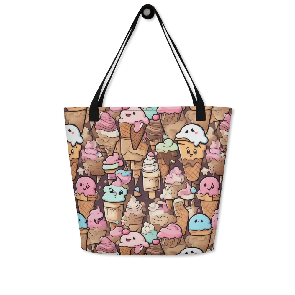 Sugar Swirl Parade on Large Tote Bag W/ Pocket — Front