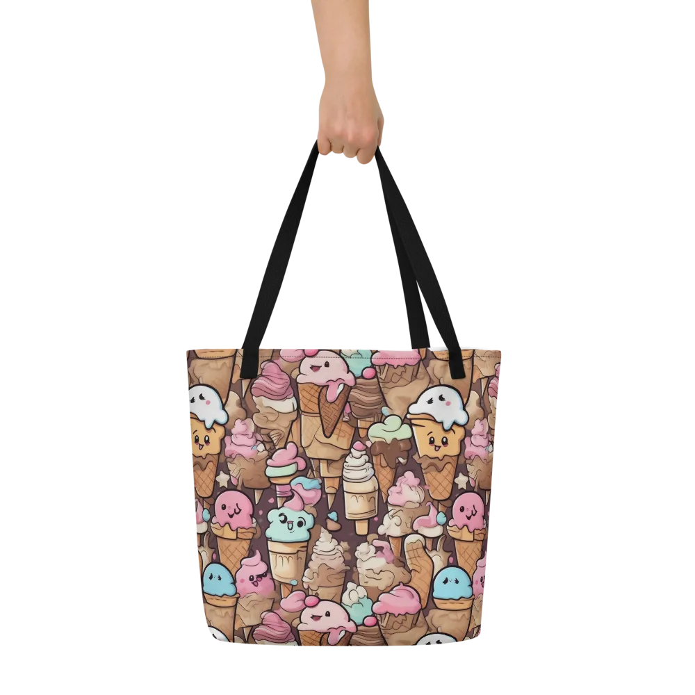 Sugar Swirl Parade on Large Tote Bag W/ Pocket — Front