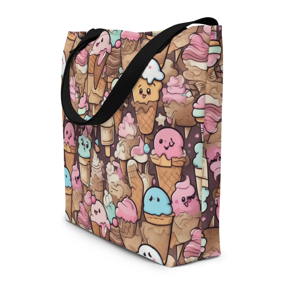 Sugar Swirl Parade on Large Tote Bag W/ Pocket — Front