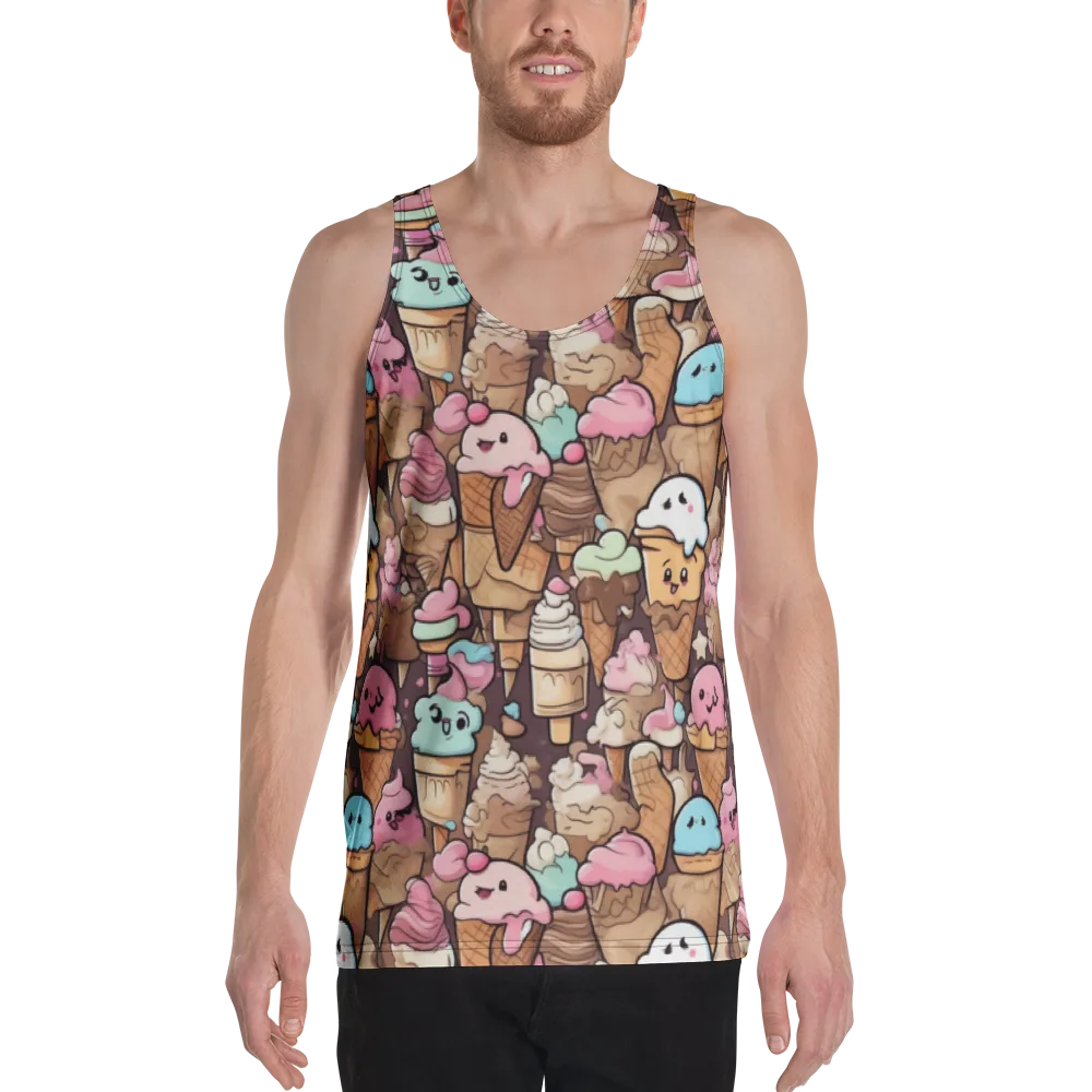 Sugar Swirl Parade on Men's Tank Top — Front