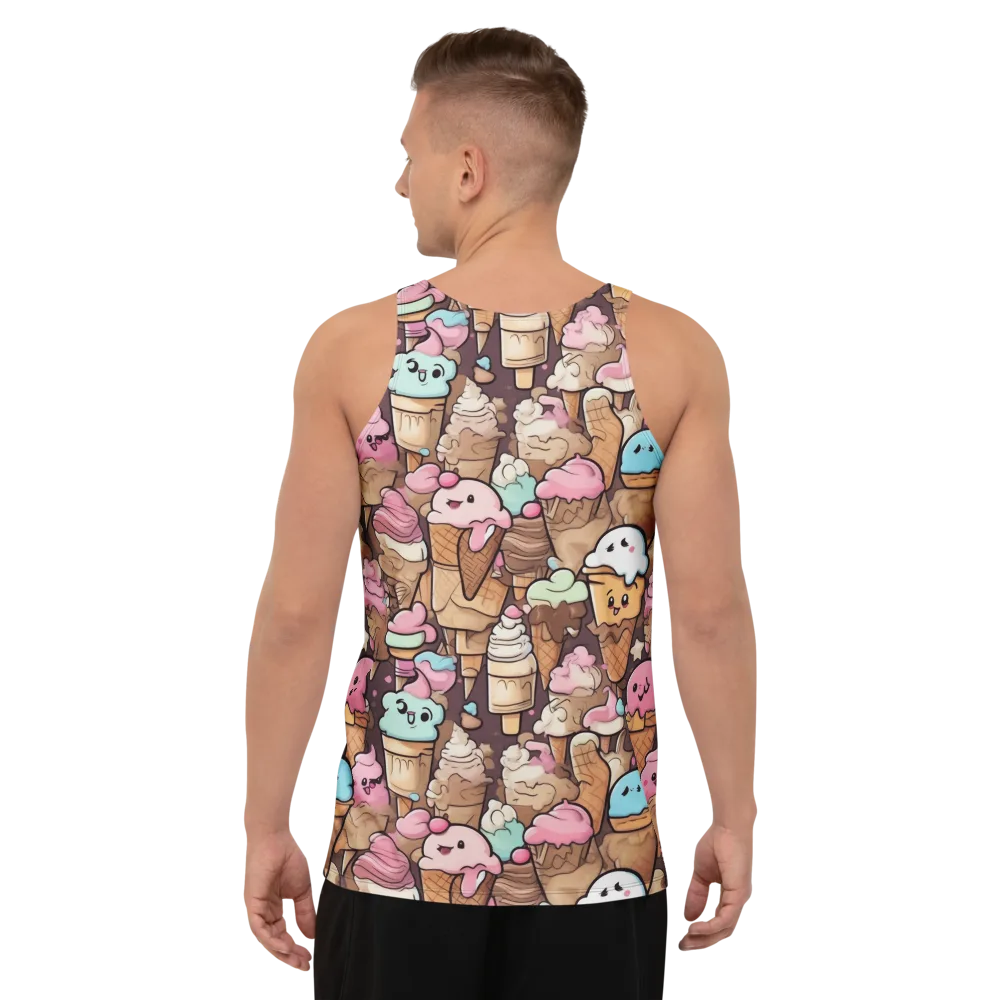 Sugar Swirl Parade on Men's Tank Top — Back