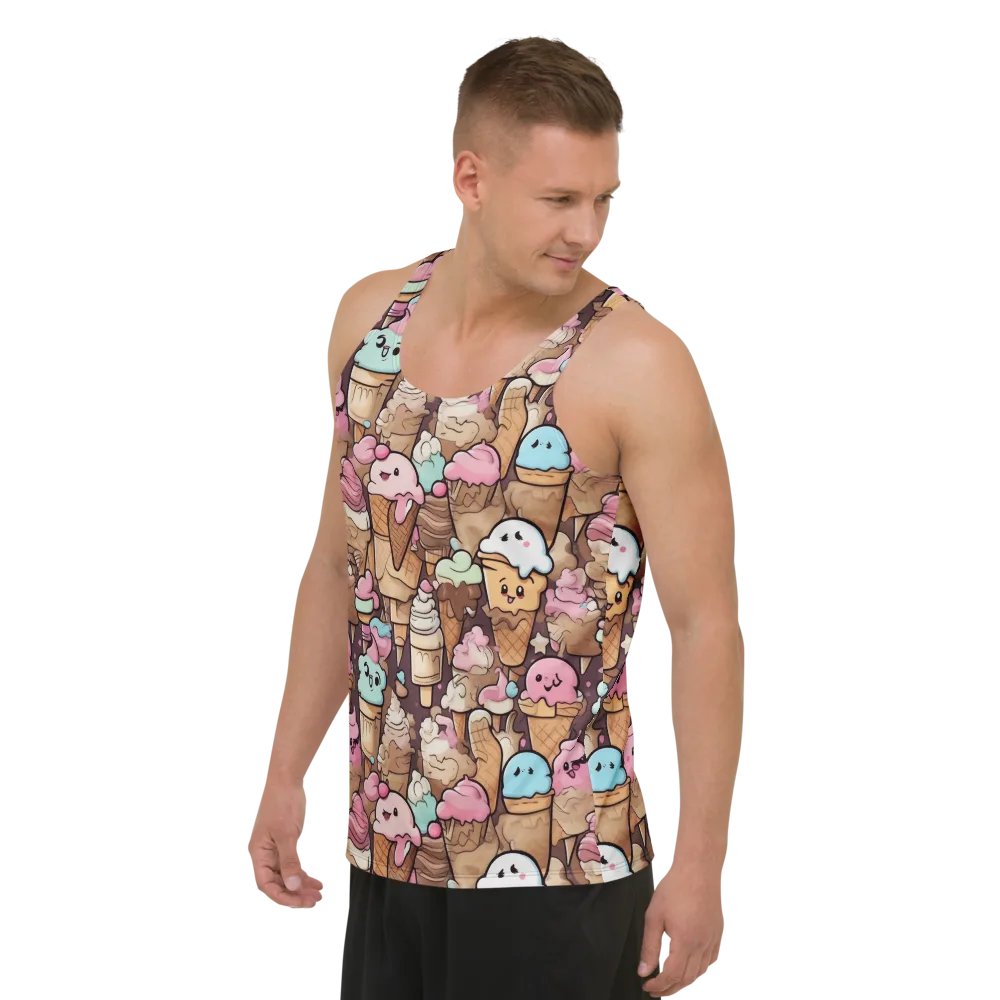 Sugar Swirl Parade on Men's Tank Top — Left Front