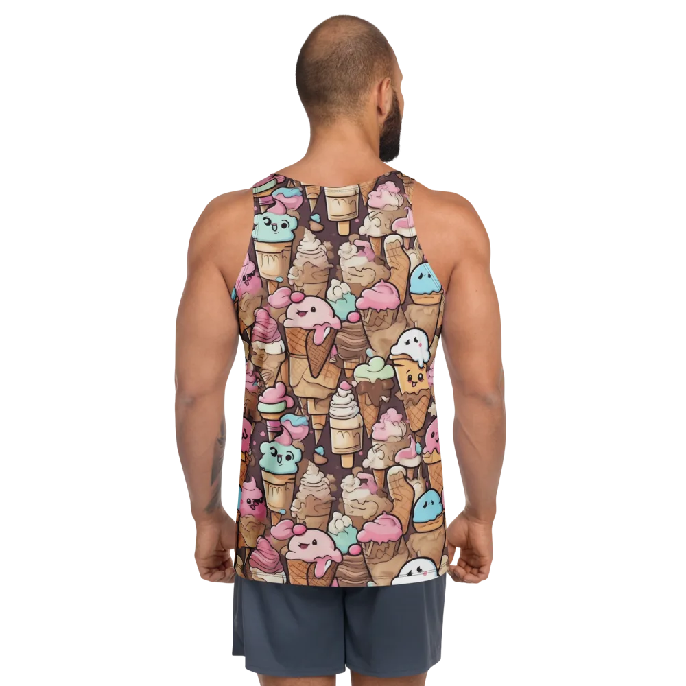 Sugar Swirl Parade on Men's Tank Top — Back