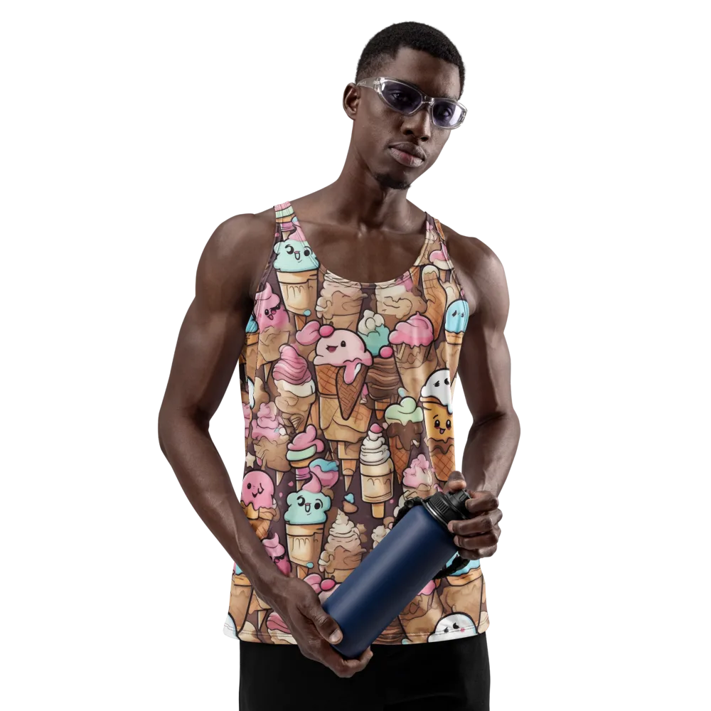 Sugar Swirl Parade on Men's Tank Top — Front