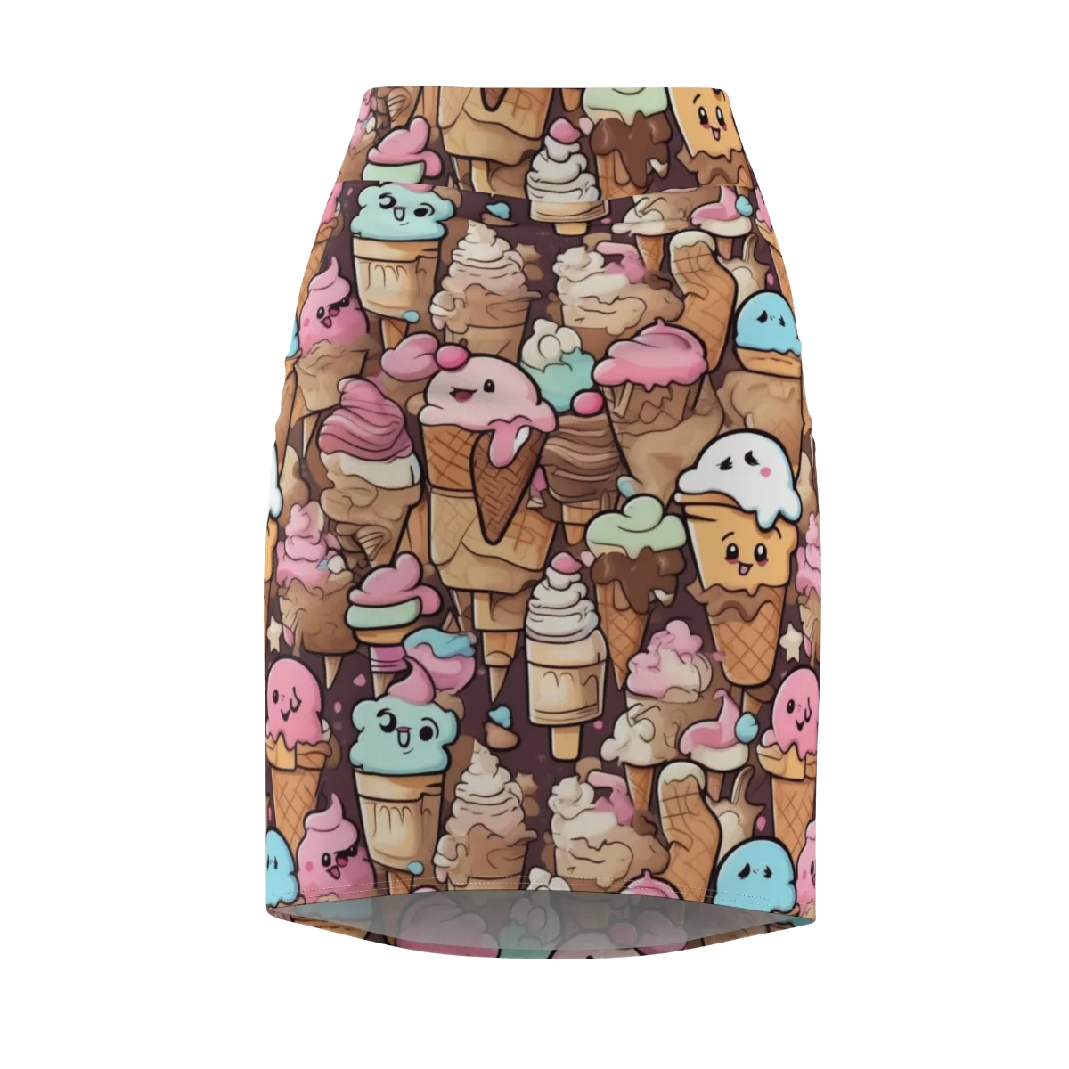 Sugar Swirl Parade on Pencil Skirt — Front