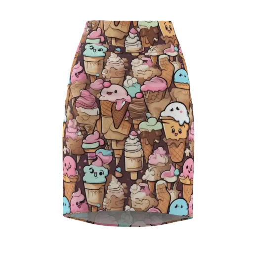 Sugar Swirl Parade on a Pencil Skirt