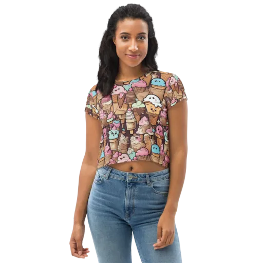 Sugar Swirl Parade on a Crop Tee