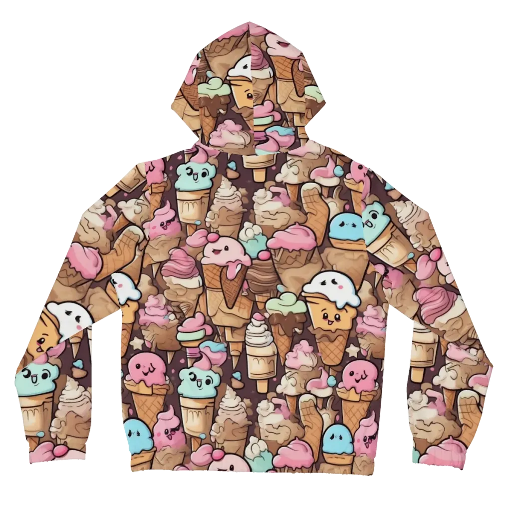 Sugar Swirl Parade on Women's Full-Zip Hoodie — Back