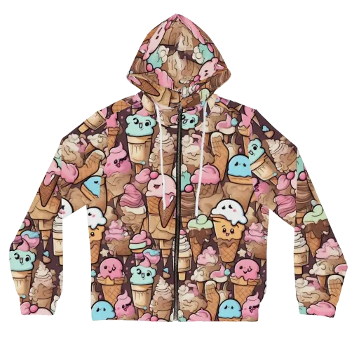 Sugar Swirl Parade on a Women's Full-Zip Hoodie