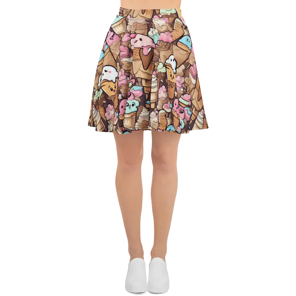 Sugar Swirl Parade on Skater Skirt — Front