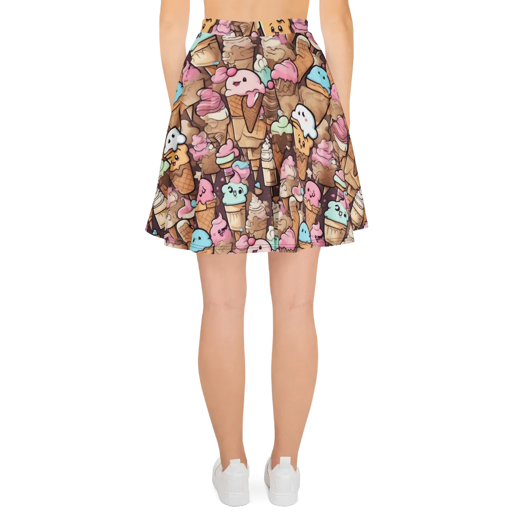 Sugar Swirl Parade on Skater Skirt — Back