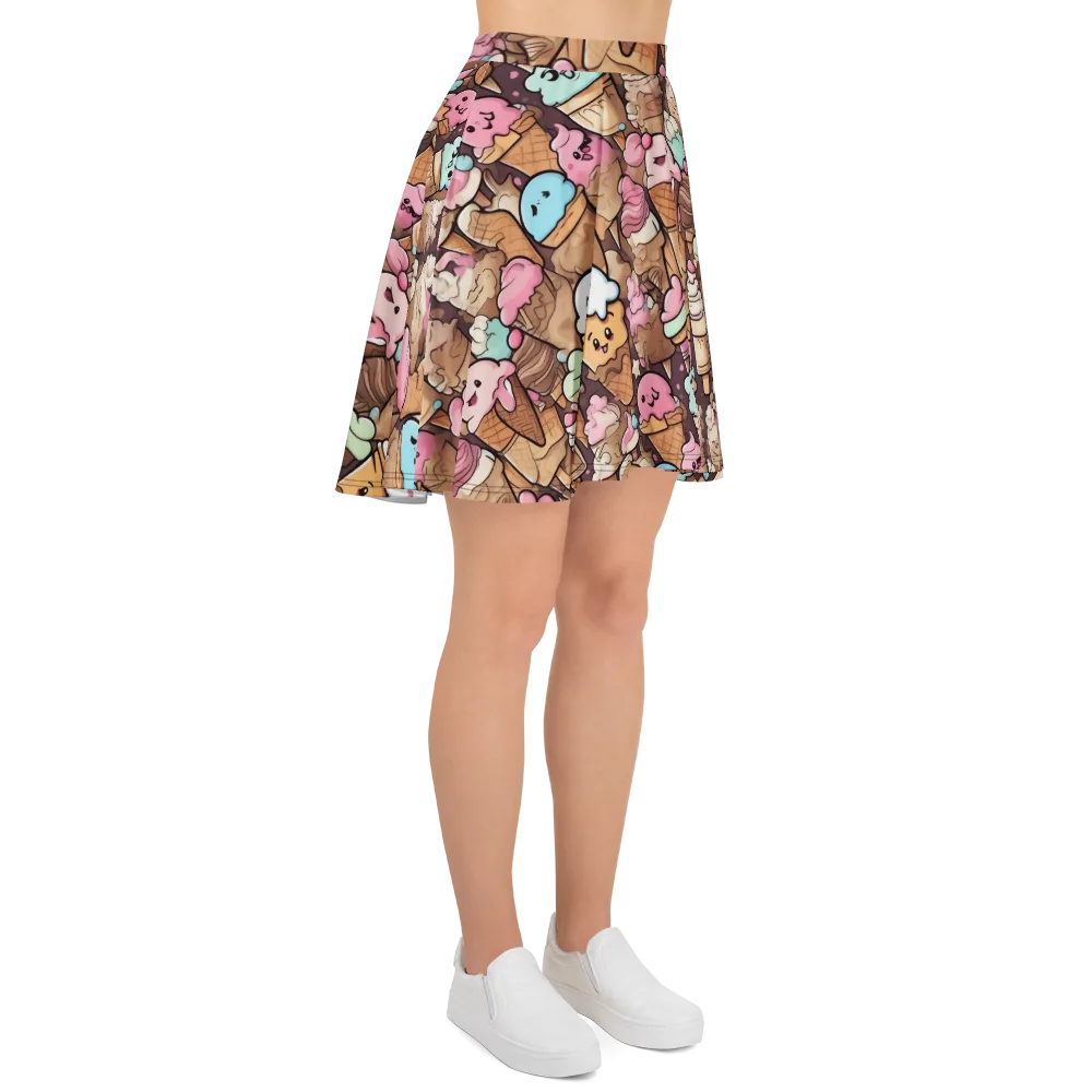 Sugar Swirl Parade on Skater Skirt — Right