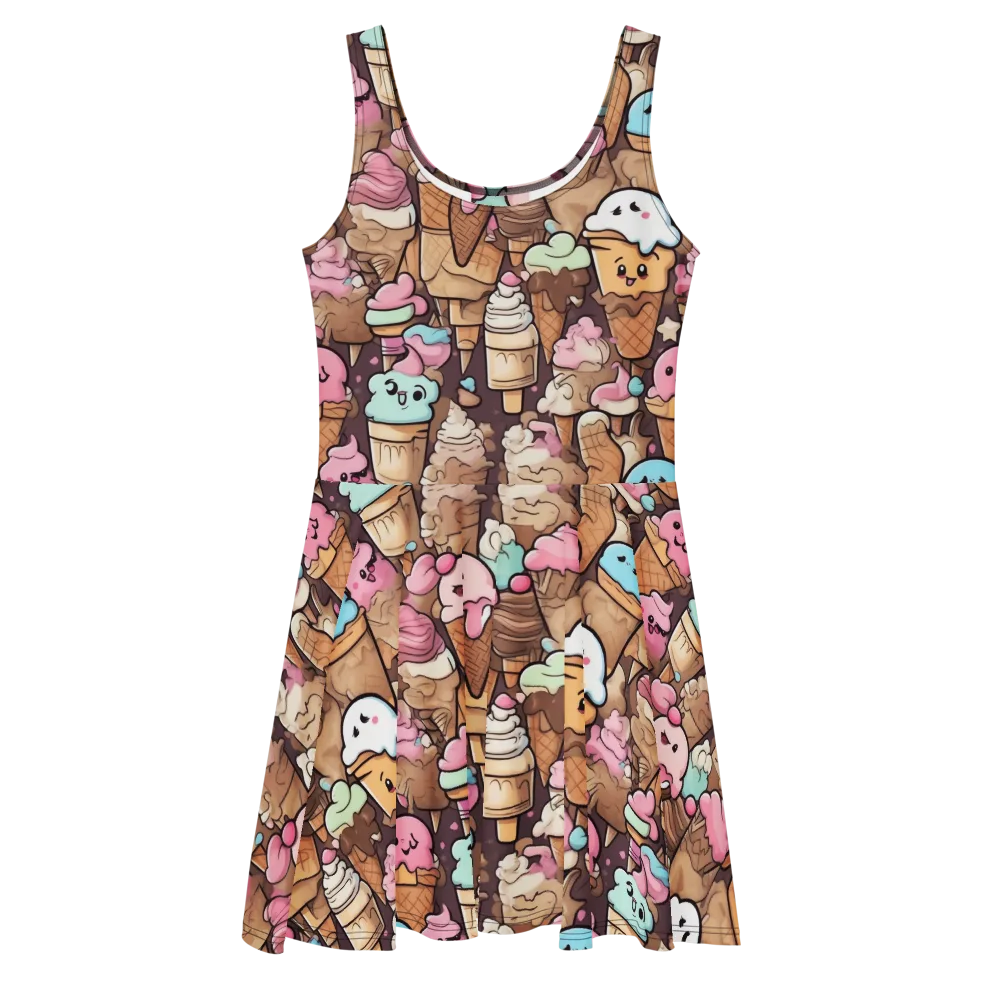 Sugar Swirl Parade on Skater Dress — Front