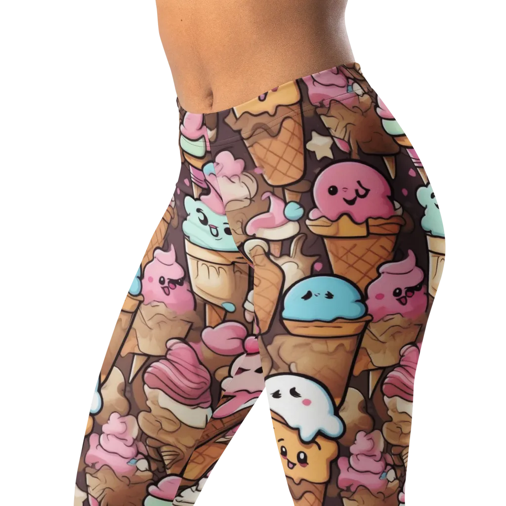 Sugar Swirl Parade on Leggings — Left Front
