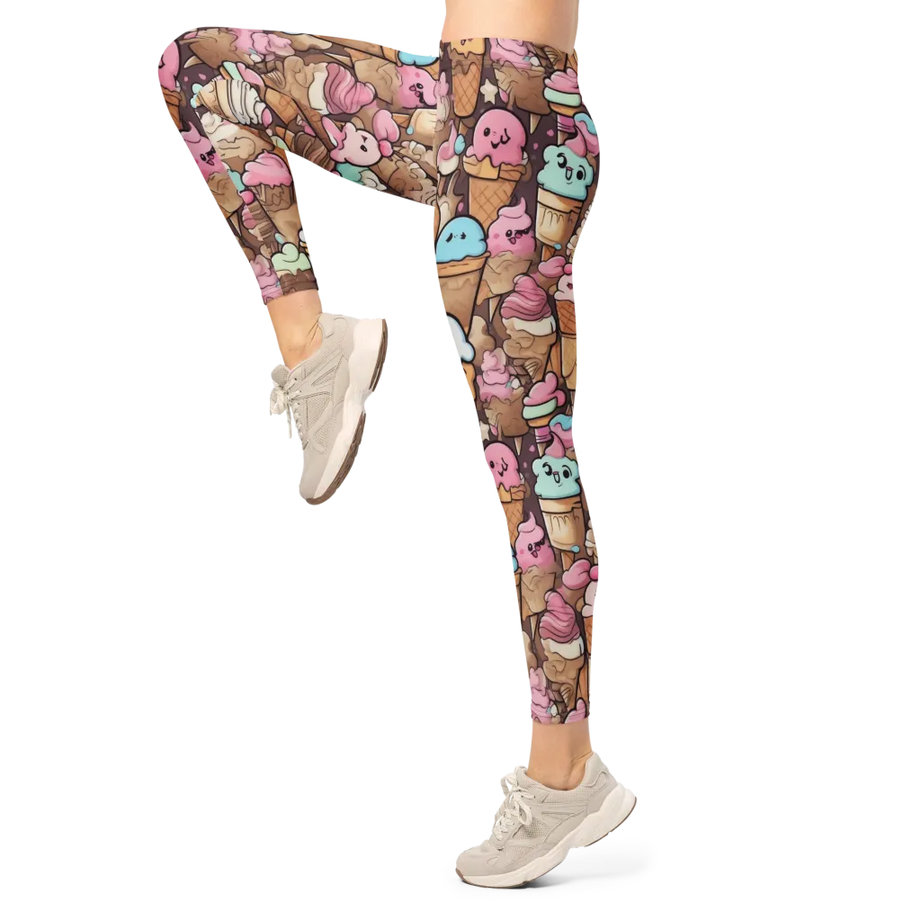 Sugar Swirl Parade on Leggings — Left