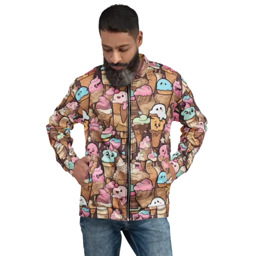 Sugar Swirl Parade on a Bomber Jacket