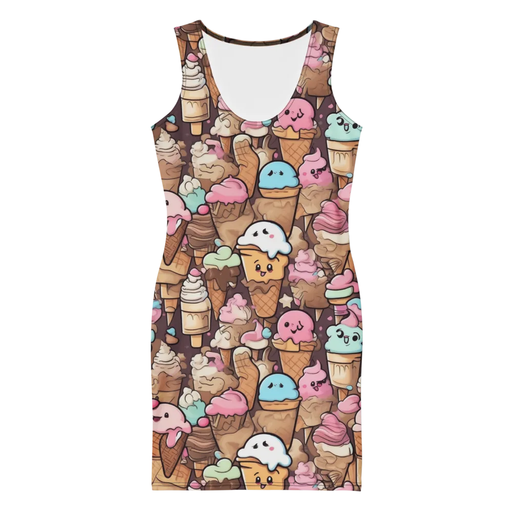 Sugar Swirl Parade on Bodycon Dress — Front