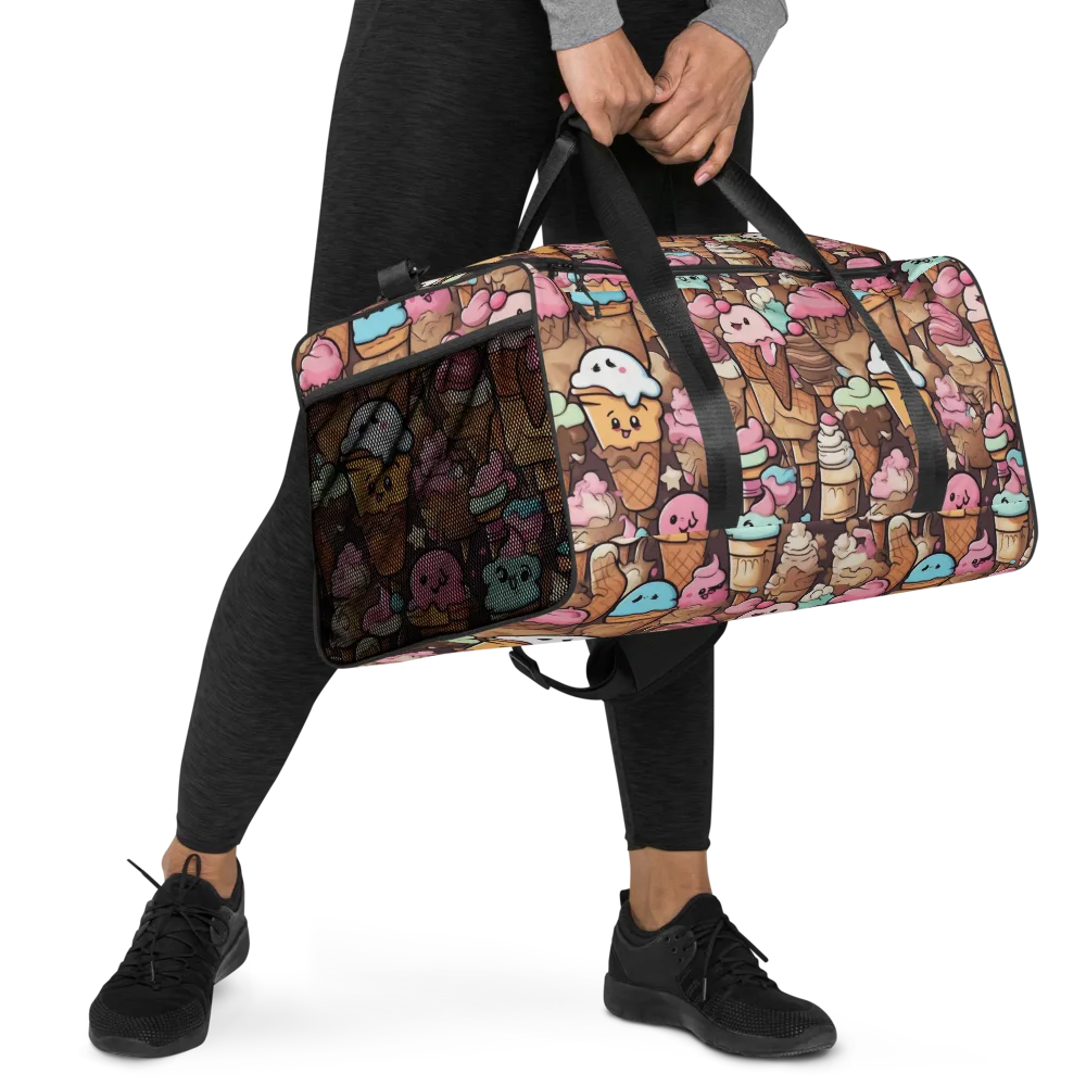 Sugar Swirl Parade on Duffle Bag — Right Front