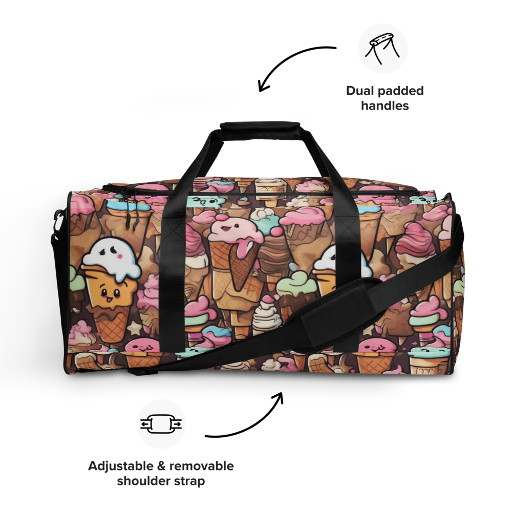 Sugar Swirl Parade on Duffle Bag — Front