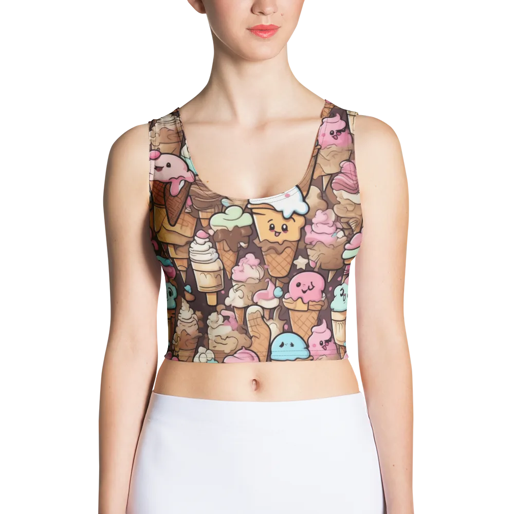 Sugar Swirl Parade on Crop Top — Front