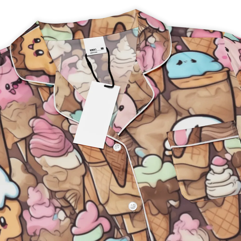 Sugar Swirl Parade on Women's Short Sleeve Pajama Top — Product details