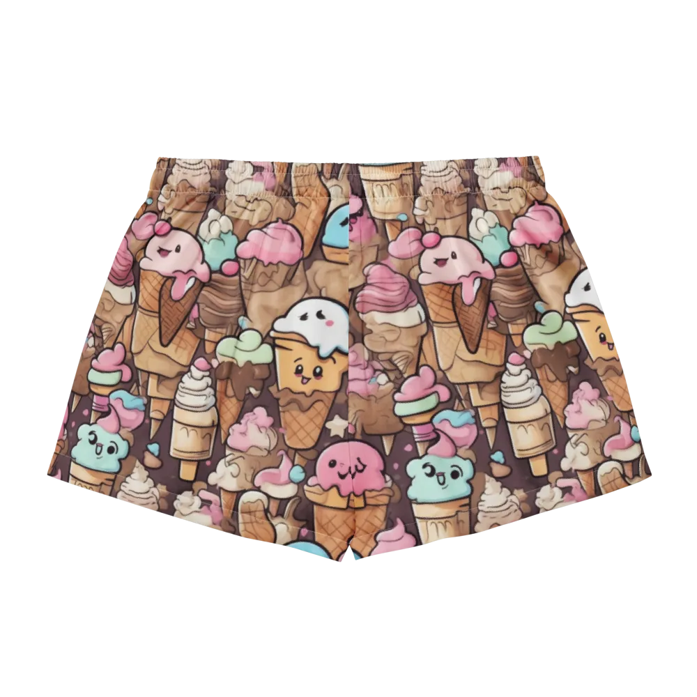 Sugar Swirl Parade on Women's Pajama Shorts — Back