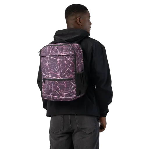 Plum Static on a Utility Backpack