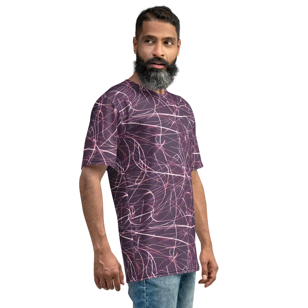 Plum Static on Men's Crew Neck T-Shirt — Right