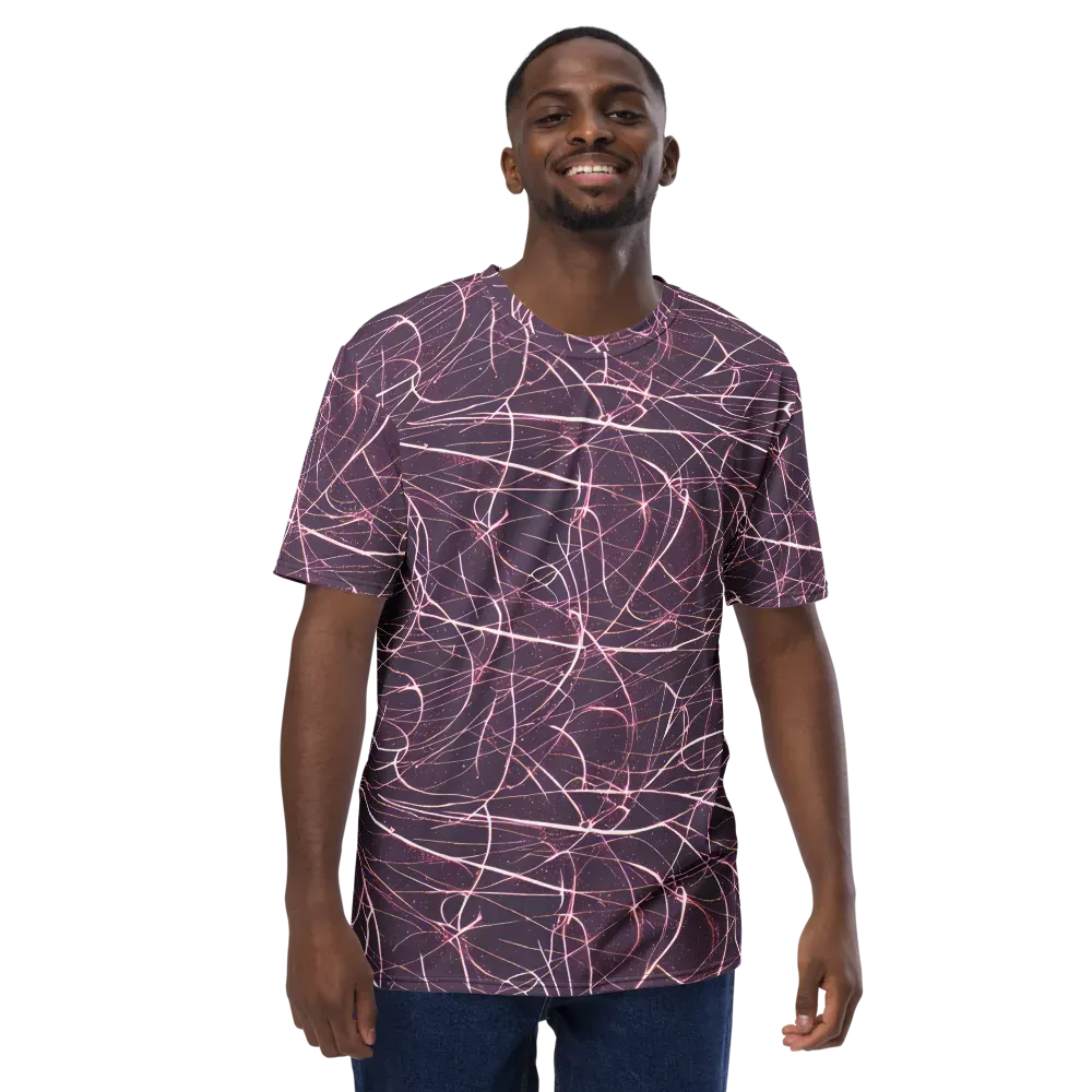 Plum Static on Men's Crew Neck T-Shirt — Front
