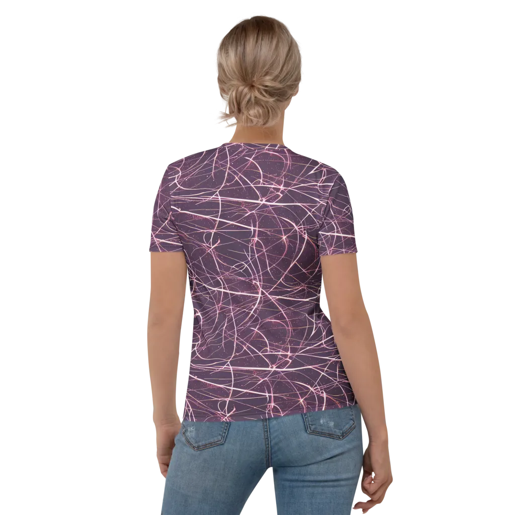 Plum Static on Women's Crew Neck T-Shirt — Back