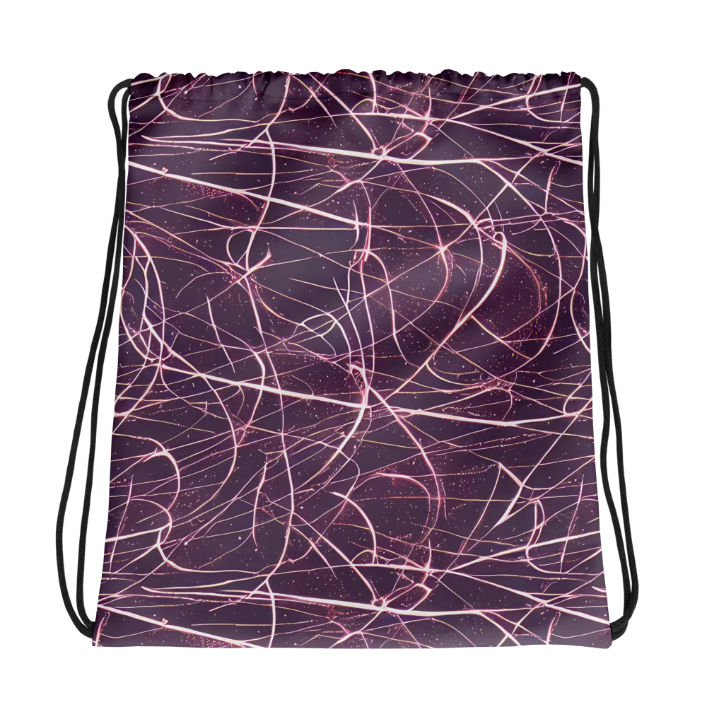 Plum Static on Drawstring Bag — Photo