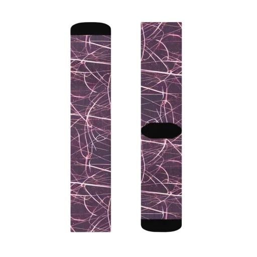 Plum Static on a Socks