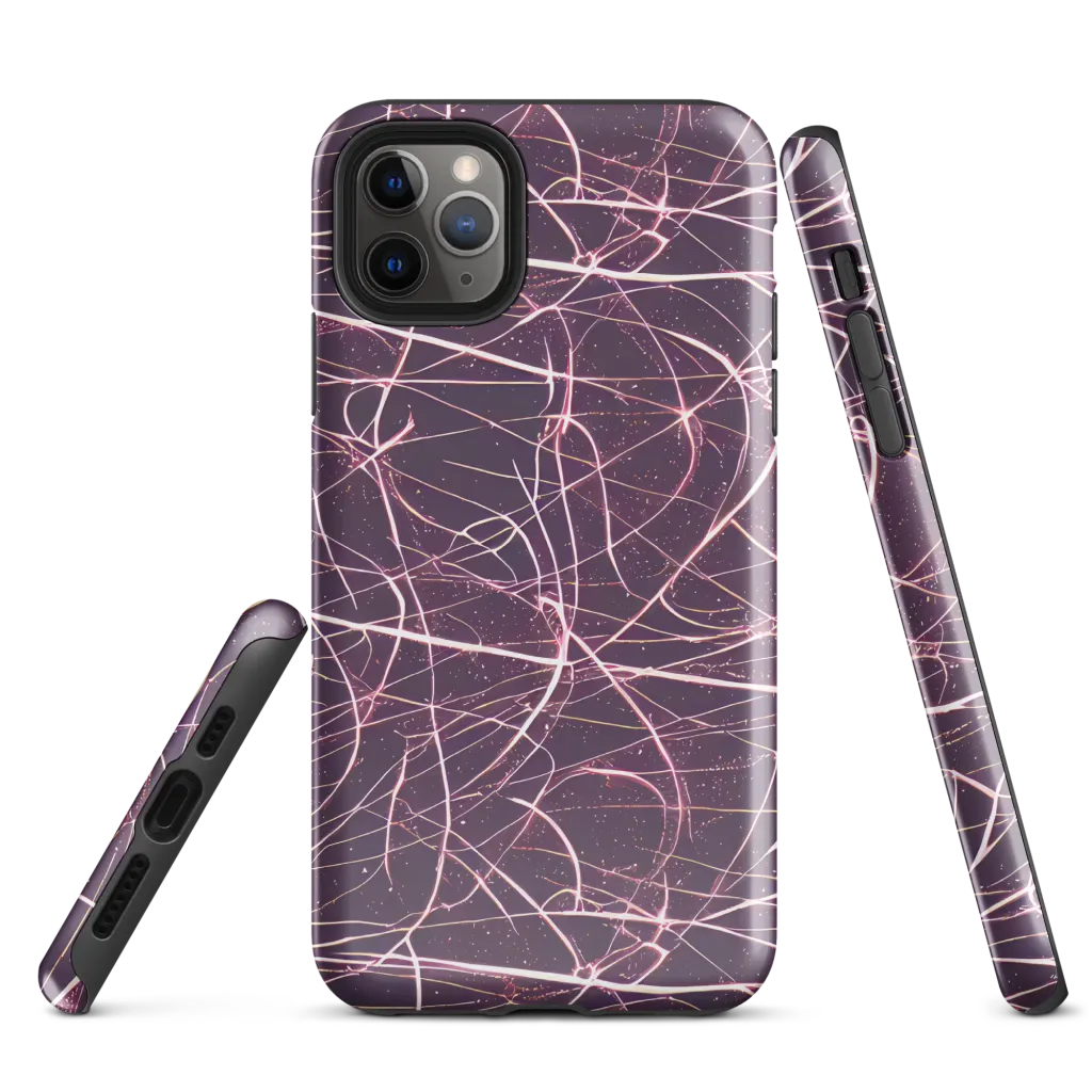 Plum Static on Tough Case for iPhone® — Front
