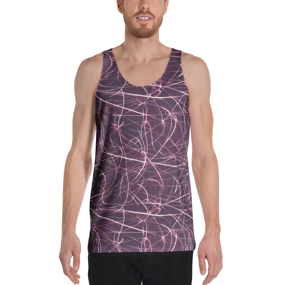 Plum Static on Men's Tank Top — Front