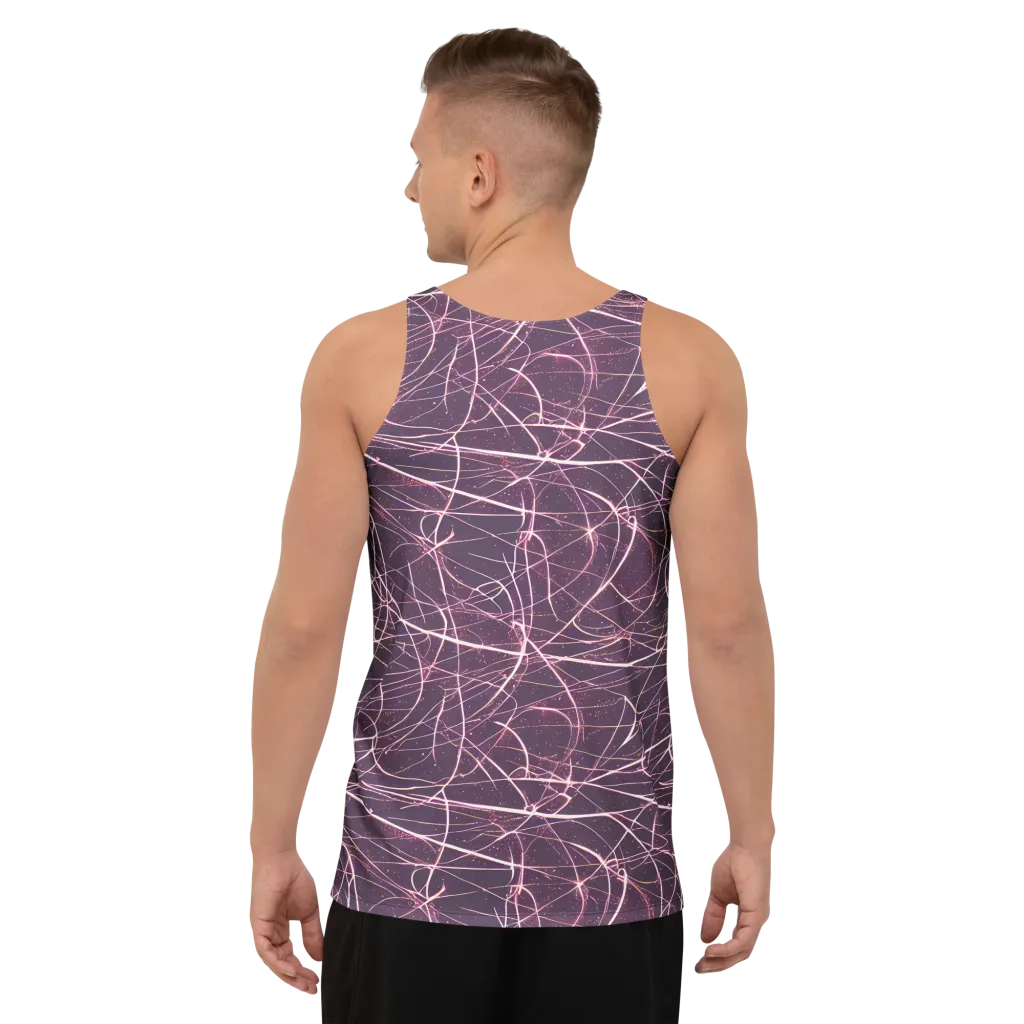 Plum Static on Men's Tank Top — Back