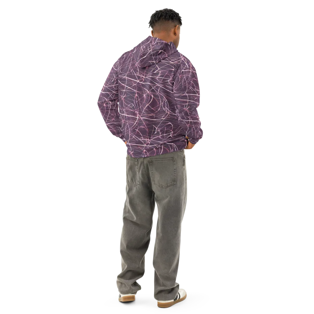 Plum Static on Cotton Hoodie — Back