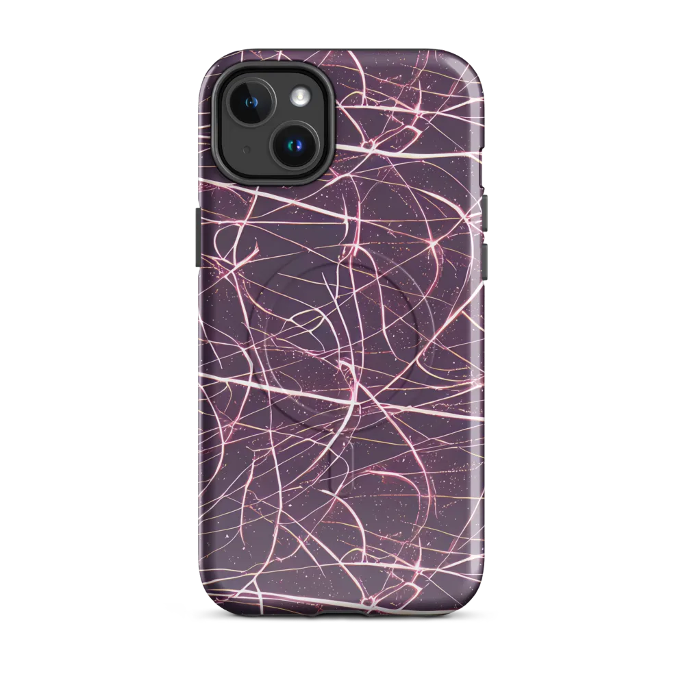 Plum Static on MagSafe Tough Case for iPhone® — Front