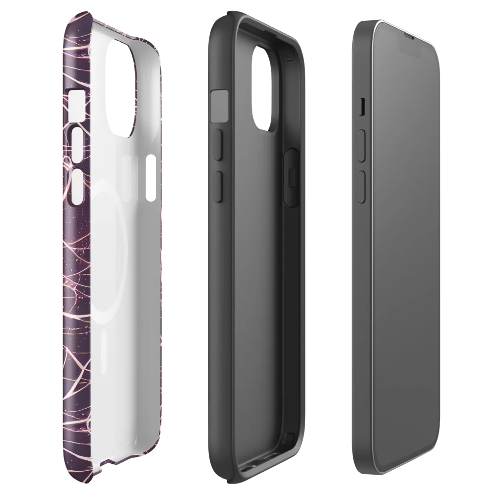 Plum Static on MagSafe Tough Case for iPhone® — Front