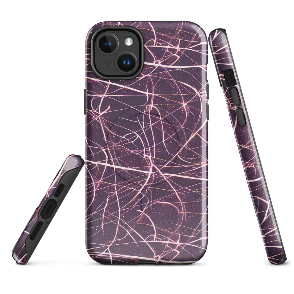 Plum Static on MagSafe Tough Case for iPhone® — Front