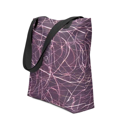 Plum Static on a Tote Bag