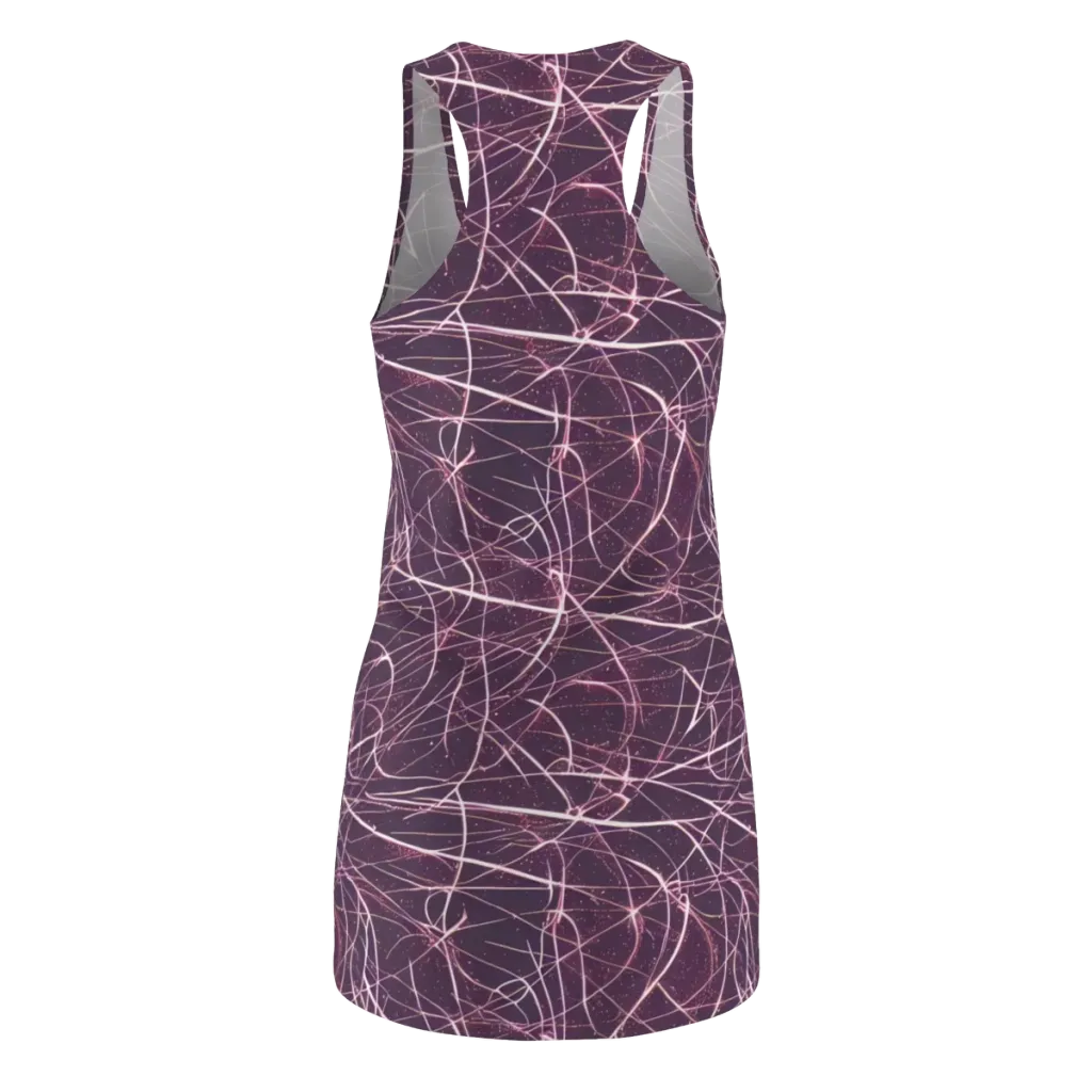 Plum Static on Racerback Dress — Back