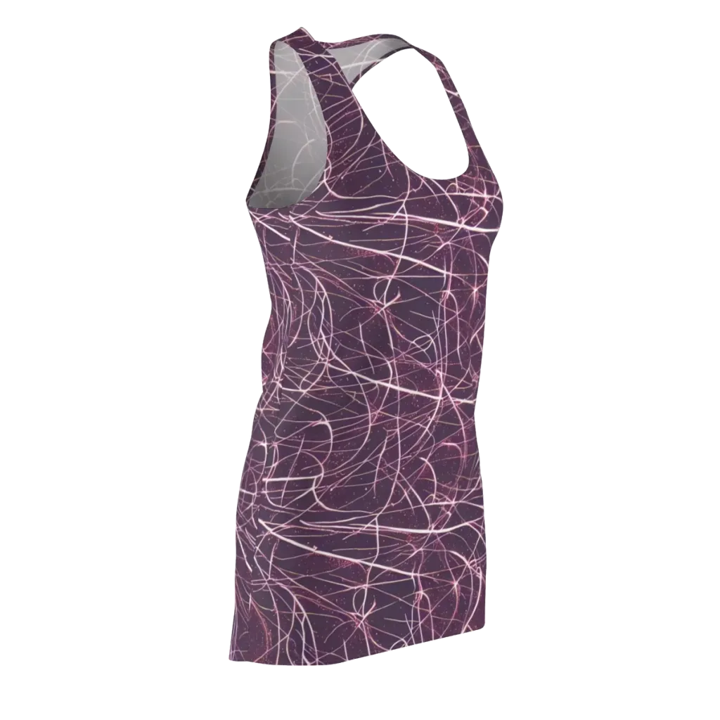 Plum Static on Racerback Dress — Front Side