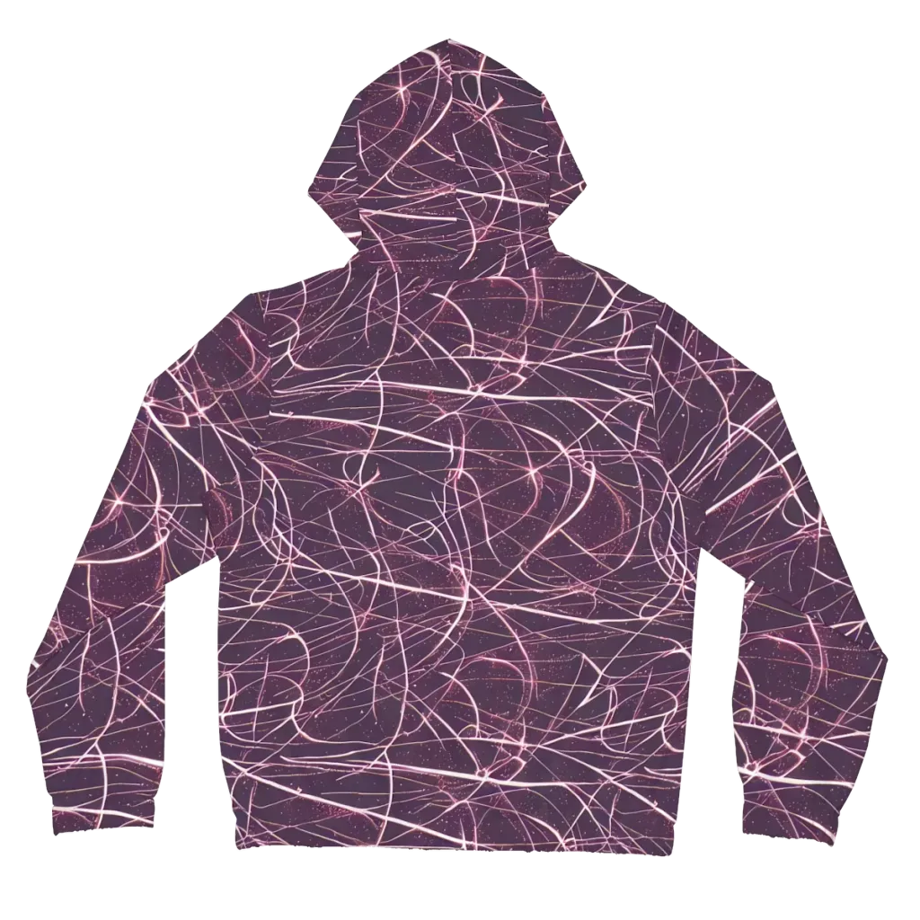 Plum Static on Women's Full-Zip Hoodie — Back