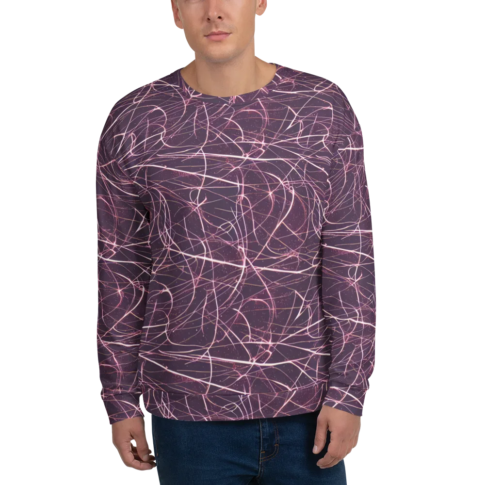 Plum Static on Sweatshirt — Front