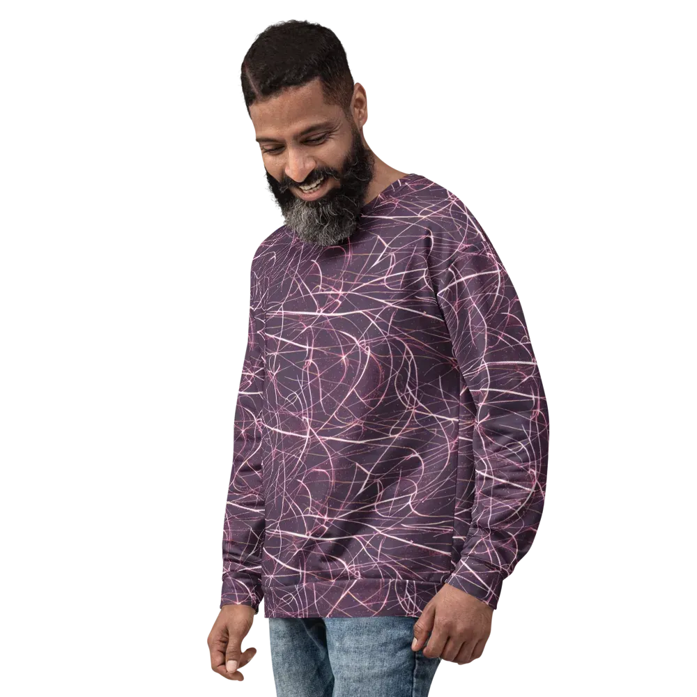 Plum Static on Sweatshirt — Left Front