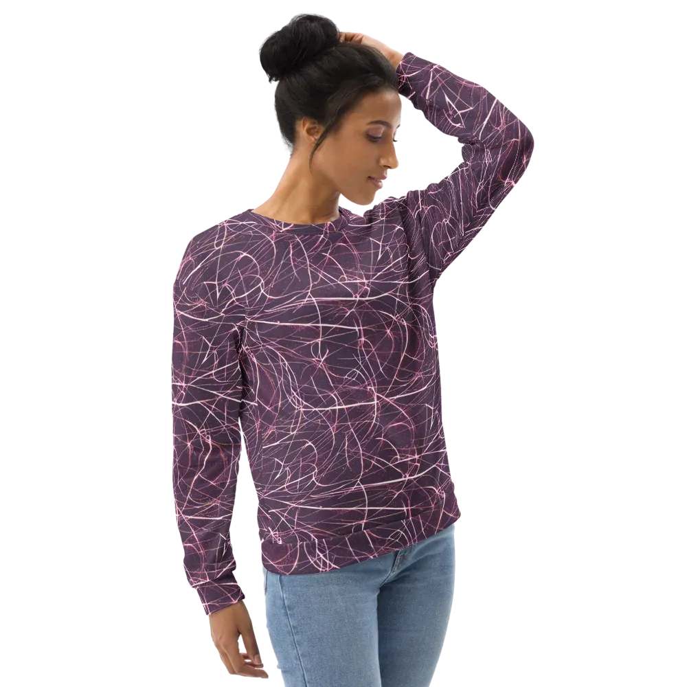 Plum Static on Sweatshirt — Right Front